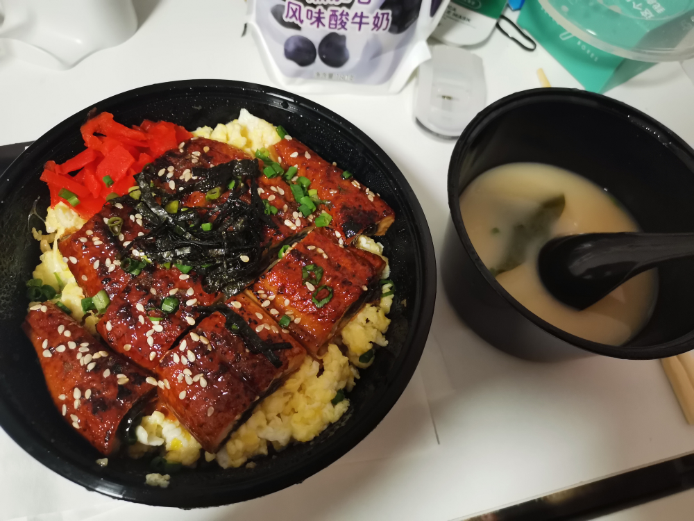 晒晒你的租房小窝#在家点外卖,鳗鱼饭超绝!