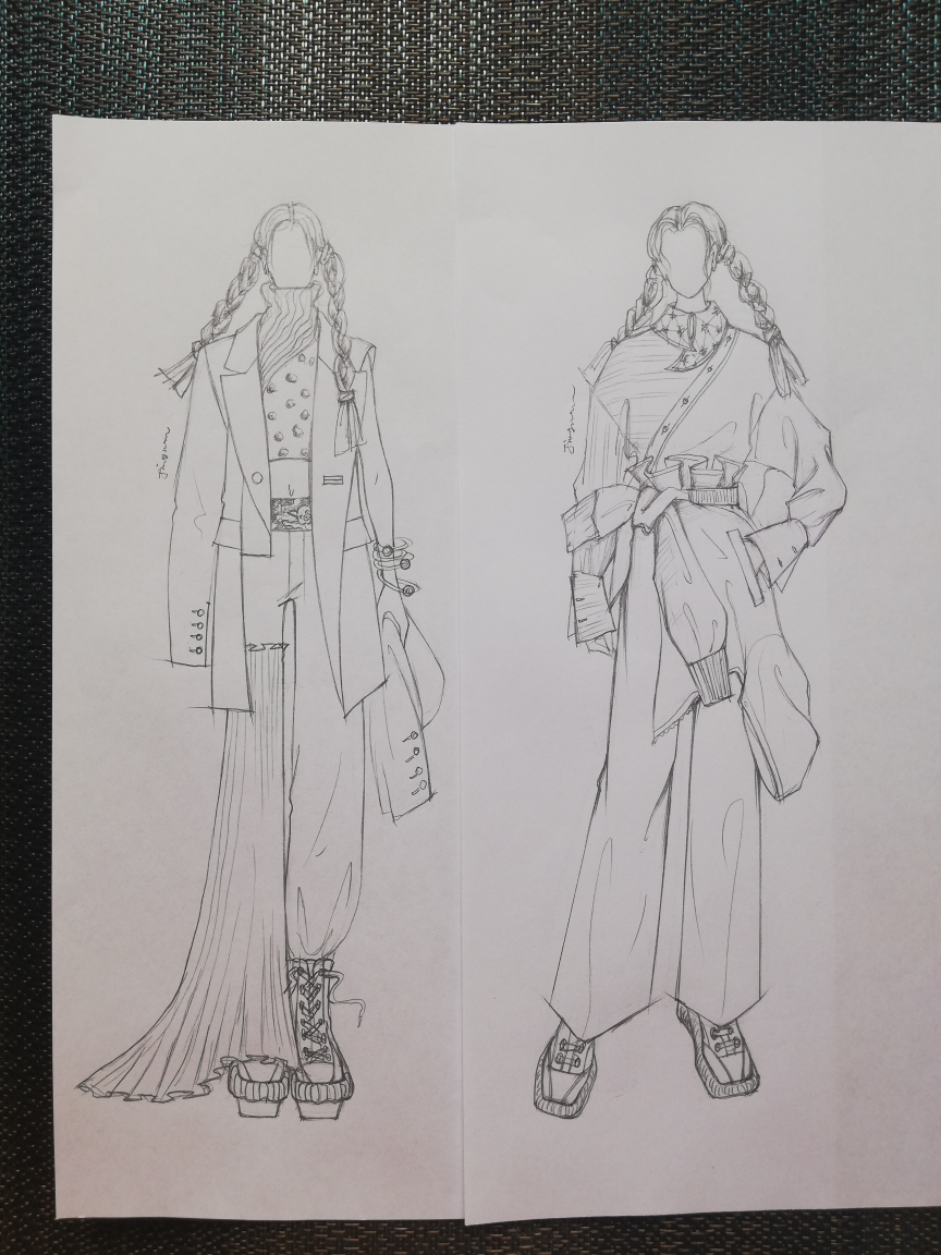 服装解构设计草图