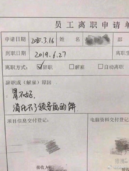 職q搞笑一籮筐#哈哈哈哈哈,絕了的離職申請書