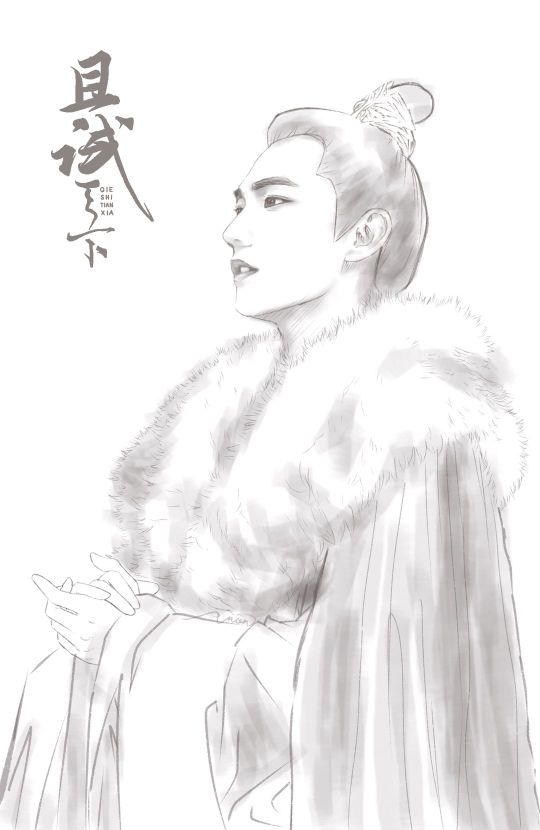 设计师没事就画画,总是没错的～今天来画一个古装美男子～～哈,其实是